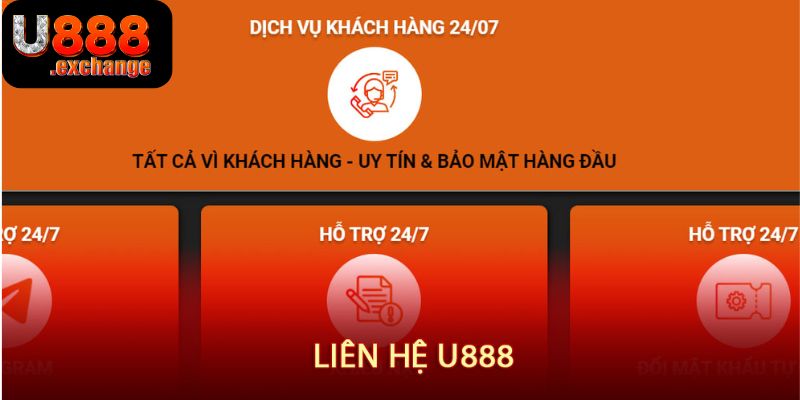 Các hình thức liên lạc hiện có tại nhà cái U888